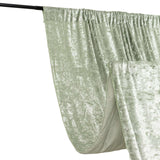 5ftx12ft Sage Green Premium Smooth Velvet Event Curtain Drapes, Privacy Backdrop Event Panel with Rod Pocket