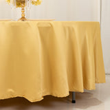 108" Champagne Lamour Satin Round Tablecloth