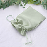 12 Pack | 6inch x 9inch Sage Green Satin Wedding Party Favor Bags