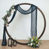 20ft Navy Blue Gauze Cheesecloth Fabric Wedding Arch Drapery, Window Scarf Valance, Boho Decor