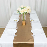 12inch x 108inch Taupe Seamless Satin Table Runner