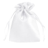White satin drawstring gift bag #whtbkgd