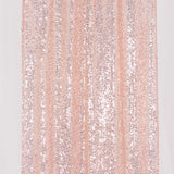 2 Pack Rose Gold Sequin Event Curtain Drapes with Rod Pockets, Seamless Backdrop Event#whtbkgd