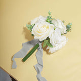 6yd Silver Silk-Like Chiffon Linen Ribbon Roll For Bouquets, Wedding Invitations Gift Wrapping