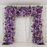 8ftx8ft Roll Up Flower Backdrop for Arch Stand, Lavender Lilac with Fabric Backing - Artificial Silk