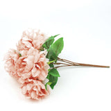 2 Bushes | 17inch Dusty Rose Artificial Silk Peony Flower Bouquets