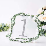 8 Inch Silver Decorative Rhinestone Number Stickers DIY Crafts - 1