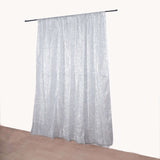 8ft Silver Metallic Fringe Shag Photo Backdrop Drapery Panel, Shimmery Tinsel Polyester Divider