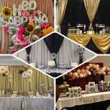 20ftx10ft Silver Metallic Shimmer Tinsel Event Background Drapery Panel, Photo Backdrop Curtain