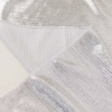 5 Pack Silver Shimmer Sequin Dots Polyester Table Napkins, Reusable Sparkle Glitter Cloth Dinner