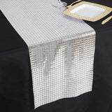 Silver DASHING Mirror Foil Table Runner