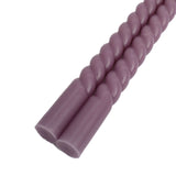 12 Pack | 11inch Violet Amethyst Premium Unscented Spiral Wax Taper Candles