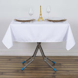 54"x54" White Premium Polyester Square Tablecloth - 220GSM