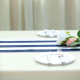 12" x 108" | Navy & White | Stripe Satin Table Runners