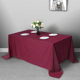 90"x132" Burgundy Polyester Rectangular Tablecloth