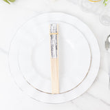 5-Pack Paper Folding Fans Party Favors in White & Black French Toile Pattern, Handheld Fans