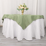 54"x54" Dusty Sage Green Premium Polyester Square Table Overlay - 220GSM