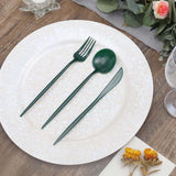 50 Pack | Hunter Emerald Green Premium Plastic Silverware Set