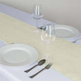 14"x108" Ivory Rustic Burlap Table Runner