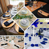 5 Pack | Navy Blue 200 GSM Premium Polyester Dinner Napkins