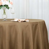 120inch Taupe Polyester Round Tablecloth