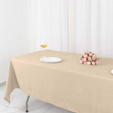 60"x102" Nude Polyester Rectangular Tablecloth