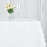 70"x70" White Premium Polyester Square Tablecloth - 220GSM