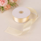 50 Yards 1.5inch Ivory Single Face Decorative Satin Ribbon