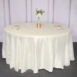 120inch Ivory Accordion Crinkle Taffeta Round Tablecloth