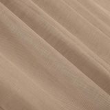 2 Pack | Handmade Taupe Faux Linen Curtains 52x96inch Curtain Panels With Chrome Grommets