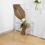 5 Pack | Taupe Polyester Chair Sashes - 6x108inch