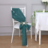 5 Pack | Peacock Teal Polyester Chair Sashes - 6inch x 108inch