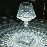 10" LED Acrylic Crystal Cup Shape Touch Control Lampshade Table Lamp, Color Changing Cordless