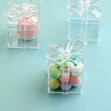 12 Pack | Clear Party Favor Gift Boxes, Candy Treat Goodie Containers - 3Inch