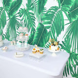 8ftx8ft Green/White Tropical Palm Leaf Print Vinyl Photo Backdrop