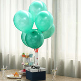 25 Pack | 12inch Shiny Pearl Turquoise Latex Helium or Air Balloons