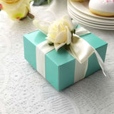 100 Pack | 4inch x 4inch x 2inch Turquoise Cake Cupcake Party Favor Gift Boxes, DIY