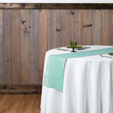 Authentic Rustic Burlap Runner - Turquoise