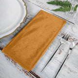 5 Pack | Gold Premium Sheen Finish Velvet Cloth Dinner Napkins