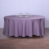 120 Violet Amethyst Polyester Round Tablecloth