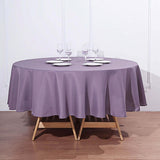 90" Violet Amethyst Polyester Round Tablecloth