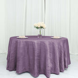 120inch Violet Amethyst Accordion Crinkle Taffeta Round Tablecloth