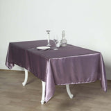 60"x102" Violet Amethyst Smooth Satin Rectangular Tablecloth