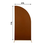 7ft Cinnamon Brown Spandex Half Moon Chiara Backdrop Stand Cover