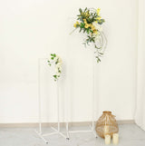 Set of 4 | Slim White Metal Frame Wedding Arch, Rectangular Backdrop Stand, Floral Display Frame