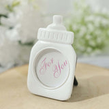 4 Pack | White Resin 4inch Baby Feeding Bottle Picture Frame Party Favors, Baby Shower Favors