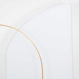 8ft White Spandex Fitted Wedding Arch Cover For Half Moon Top Chiara Backdrop Stand