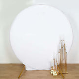 7.5ft White Round Spandex Fit Wedding Backdrop Stand Cover