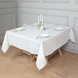 70x70inch White Airlaid Paper Tablecloth, Soft Linen-Feel Disposable Square Tablecloth