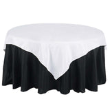 70"x70" White Square Polyester Table Overlay